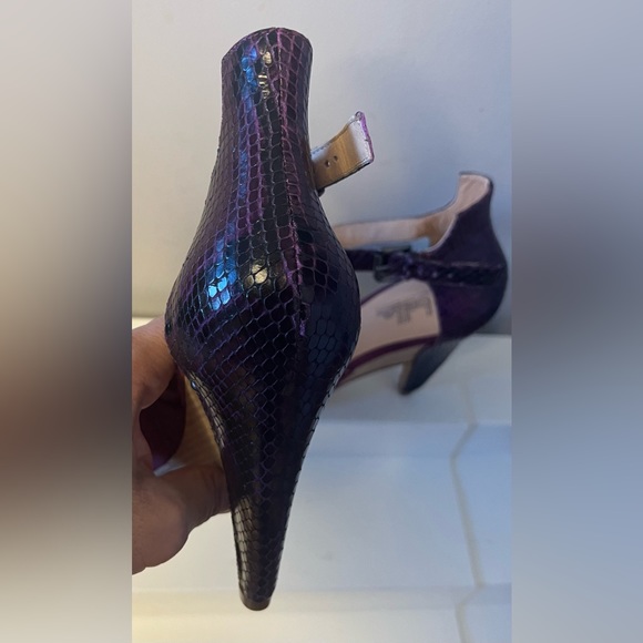 NWT Belle Sigerson Morrison Burgundy Suede Open Toed High Heels !! - Picture 6 of 13